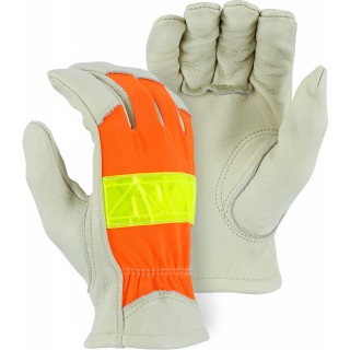 1950 Majestic® Glove Cowhide Drivers Gloves with High Visibility Backs